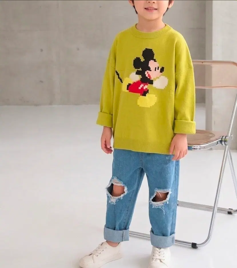 아동 미키 니트