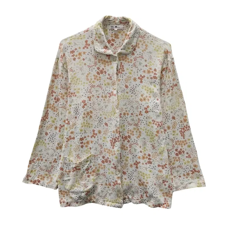코티지 플라워 크림 가디건 M MADE IN JAPAN