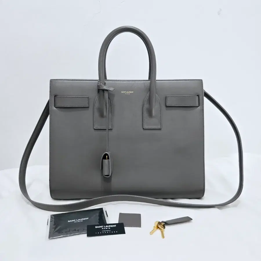 정품 생로랑 SAINT LAURENT 삭 드쥬르 그레이 숄더백