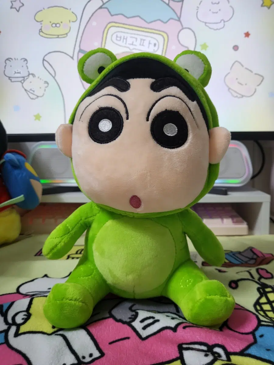 16년도 개구리 코스튬 짱구 봉제 인형