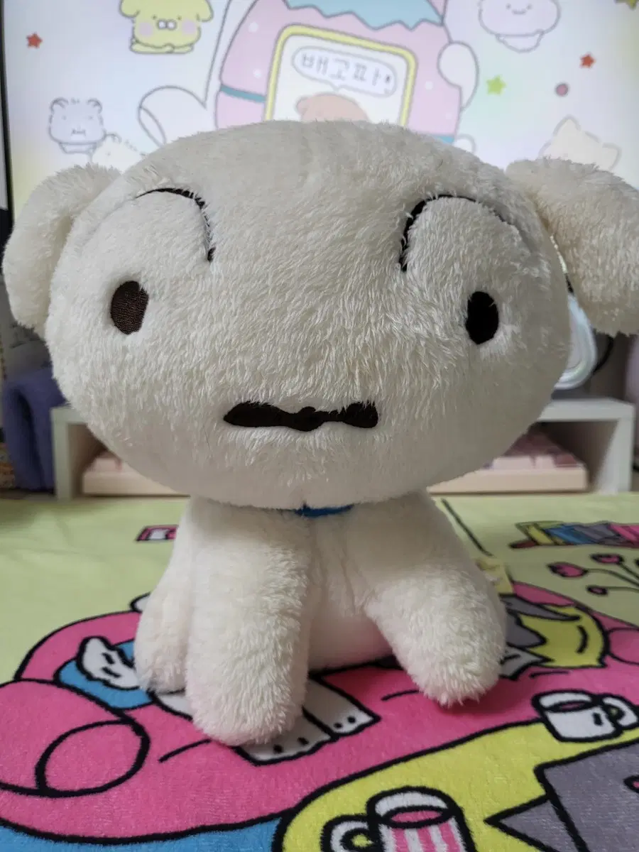 16년도 짱구 흰둥이 싯팅 봉제 인형