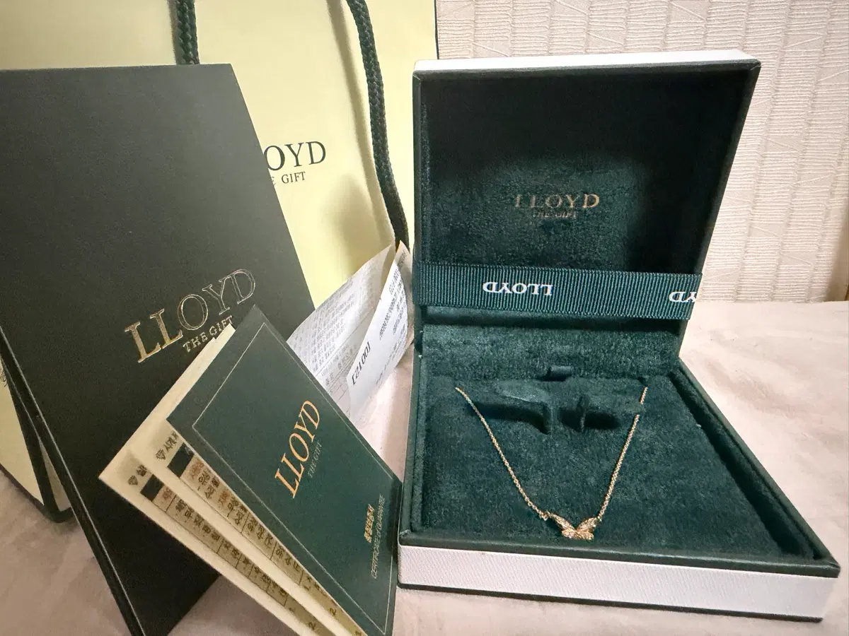 로이드 러브 페어리 파베 다이아 18K 골드 목걸이