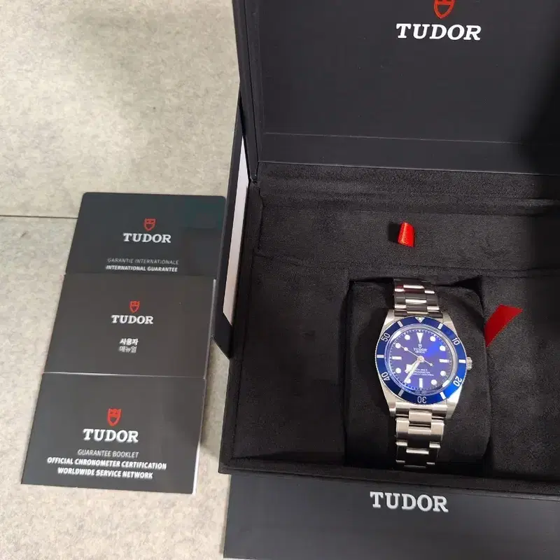 튜더 블랙 베이54 청판 시계 풀셋 37mm