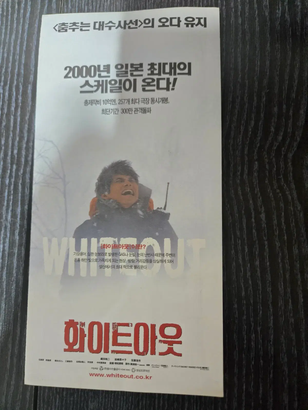 화이트아웃 / 일본영화 / /영화전단지/영화자료/고전희귀