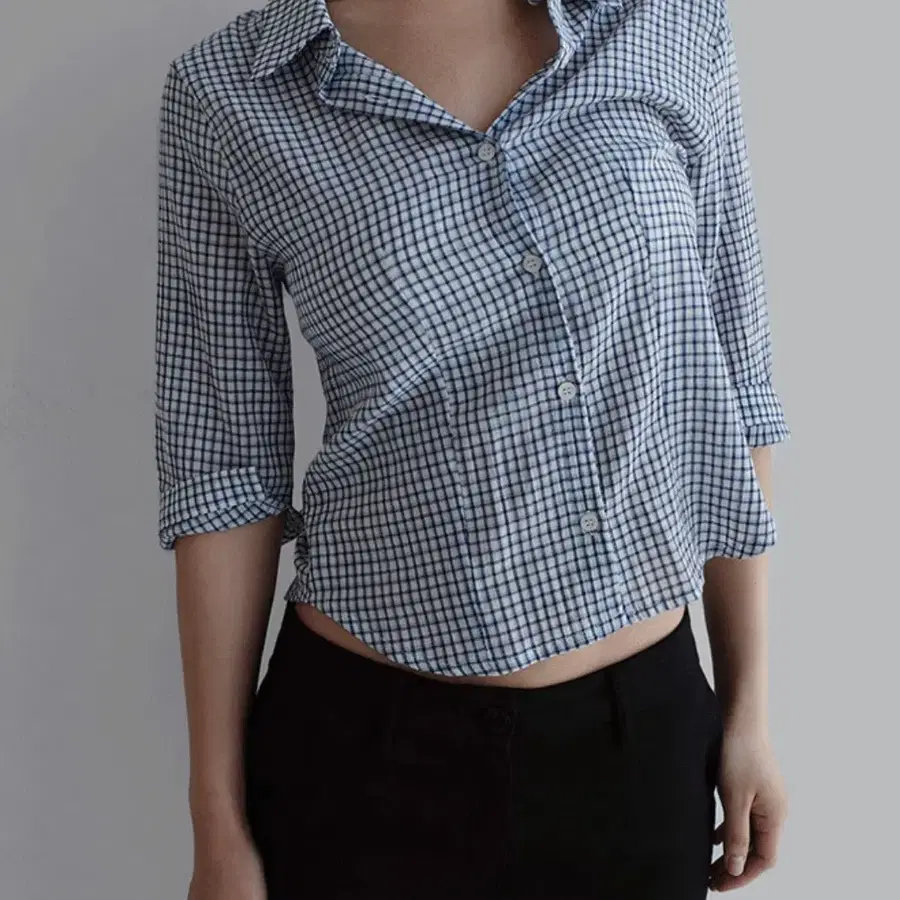 라룸 체크셔츠