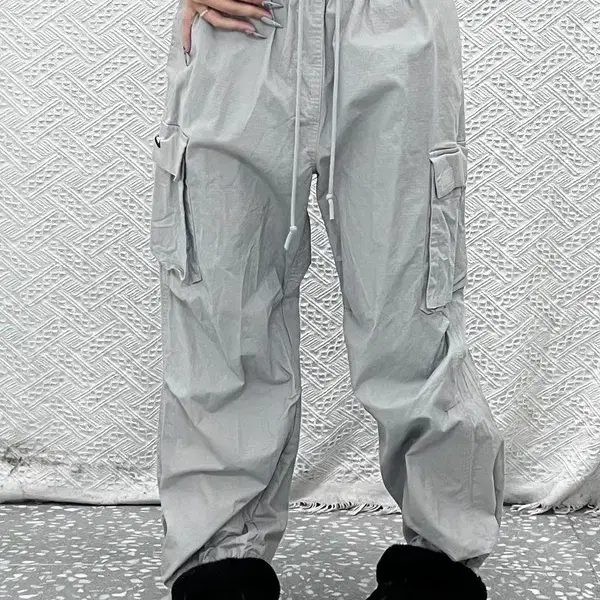 나이키 빈티지 캐주얼 스트릿 펑크 와이드 밴딩 카고팬츠 M C14690