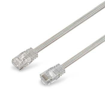 투명 플랫형 Cat.6 UTP 1Gbps 랜 케이블 1m