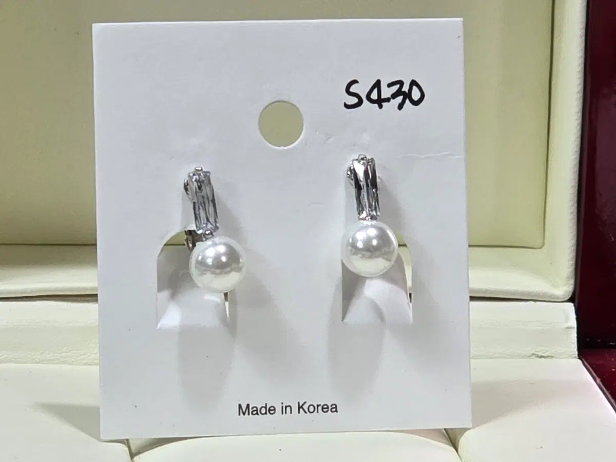 진주 귀찌 귀걸이 S430 1,6센치