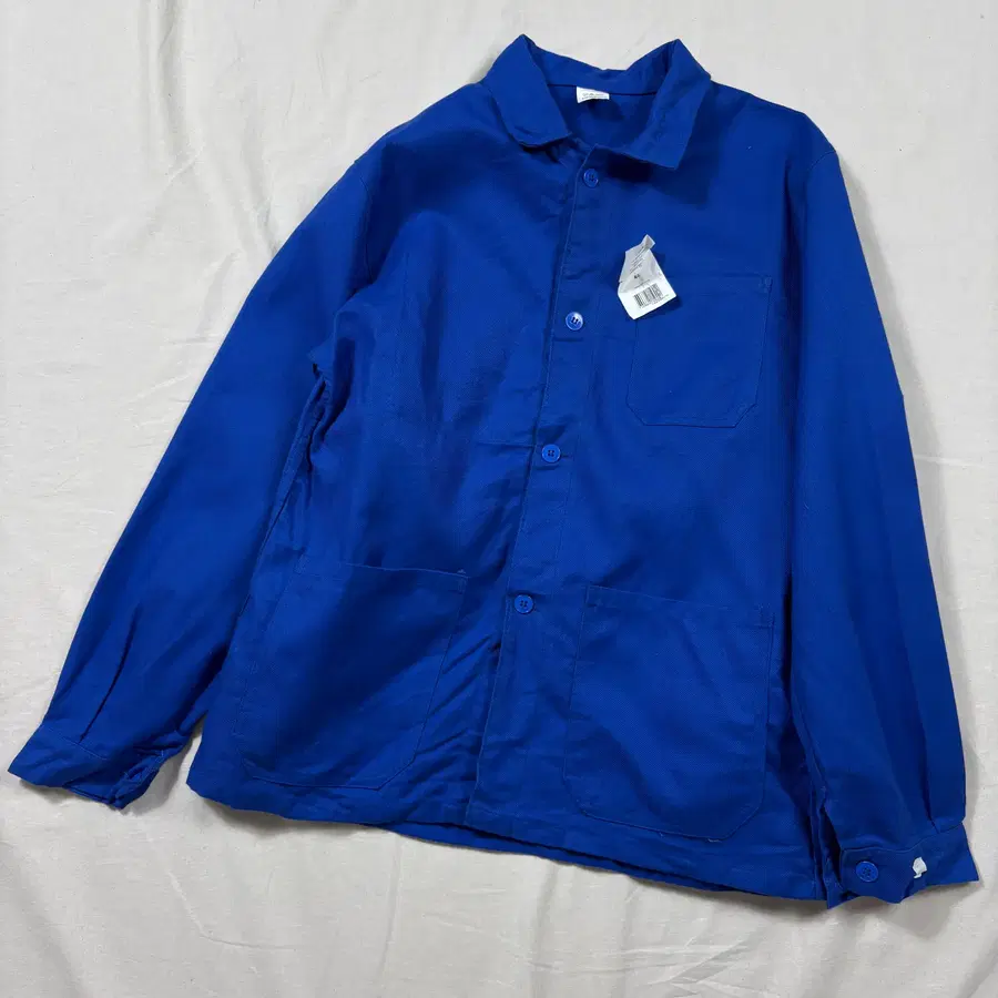 00s L'IDEAL 프렌치 블루 코튼 워크 자켓 44 Deadstock