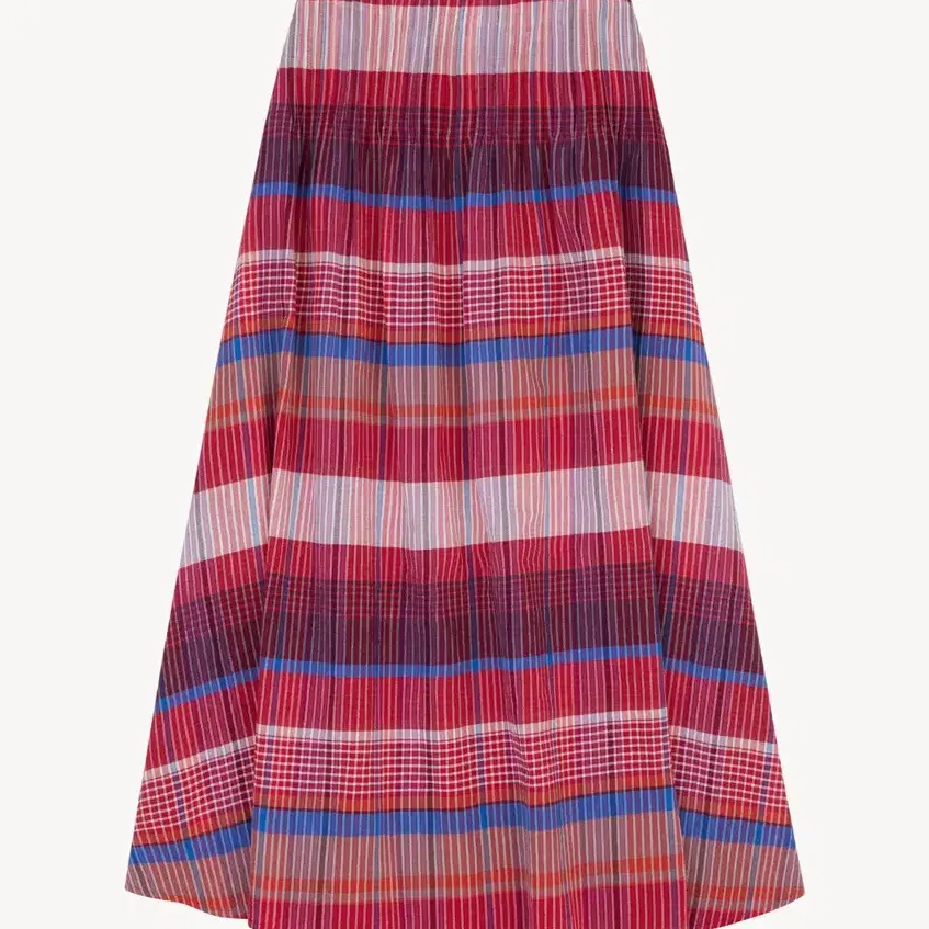 문달 스커트 moondal Soleil Skirt in Red Check