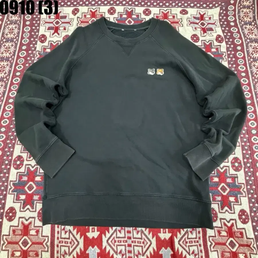 메종키츠네 더블 폭스 헤드 맨투맨 블랙 M 95 9/10