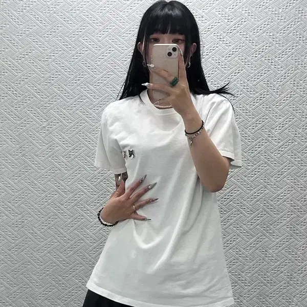 메종키츠네 빈티지 캐주얼 더블 폭스 헤드 반팔티 M C14668