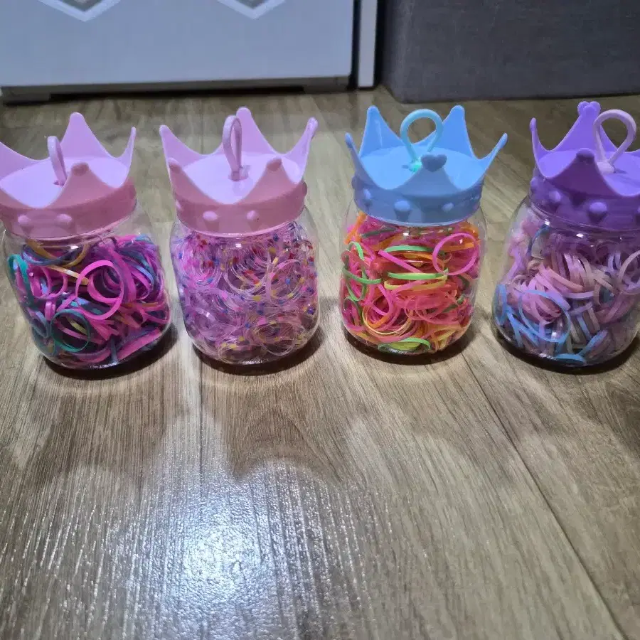 왕관 통 헤어끈 세트