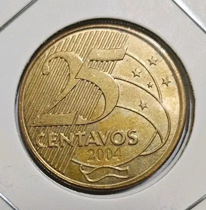 브라질 2004년 25센타보스 주화(외국동전)