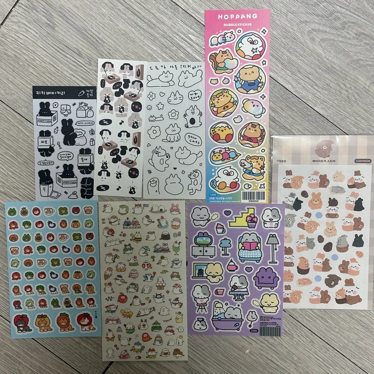 다꾸용 씰스티커 8장 일괄
