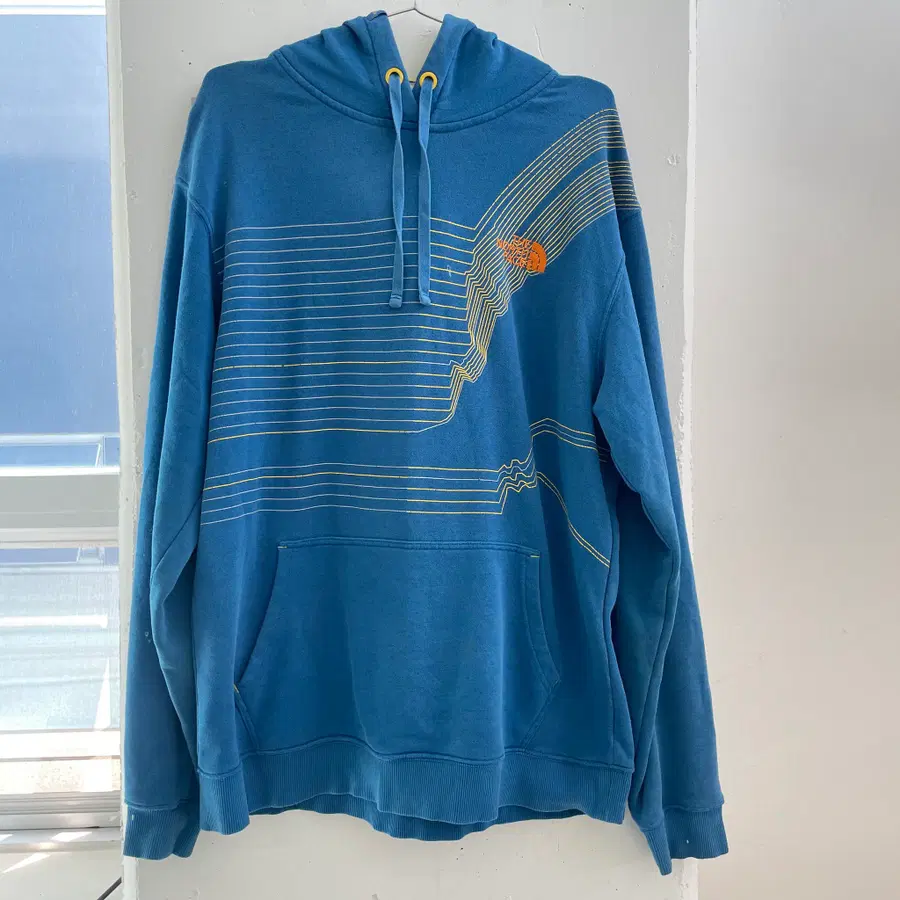 (2XL) 노스페이스 로고 프린팅 후드티
