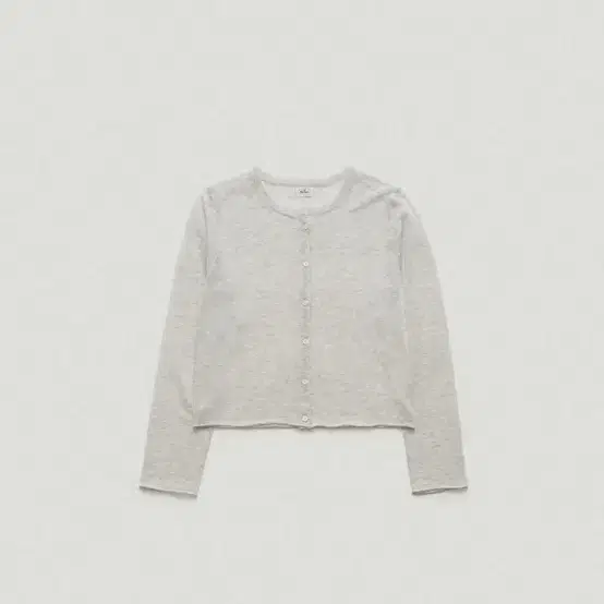 더바넷 Hyled Linen Button Cardigan_Light Grey