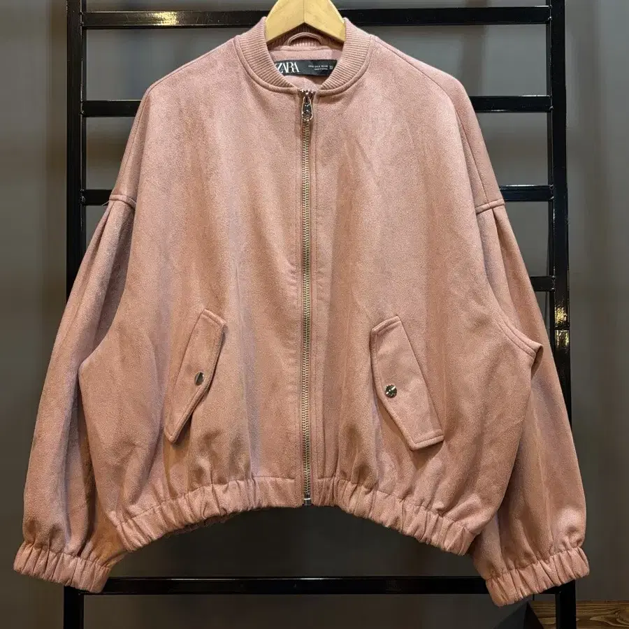 [S] 자라 ZARA 스웨이드 오버핏 봄버 자켓 4.5
