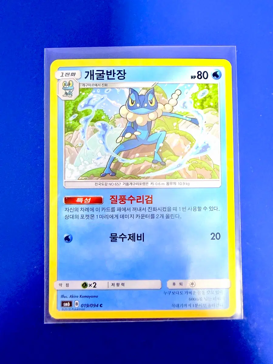 포켓몬카드 2018년 고대카드 개굴반장 카드