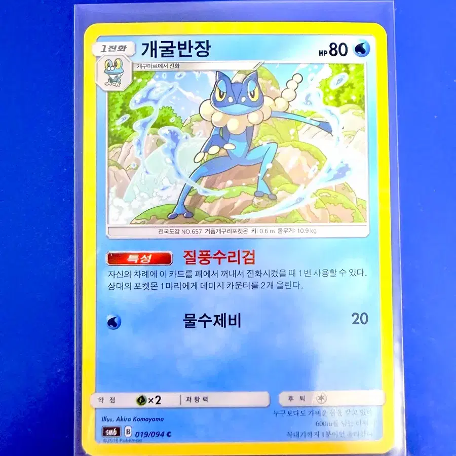 포켓몬카드 2018년 고대카드 개굴반장 카드