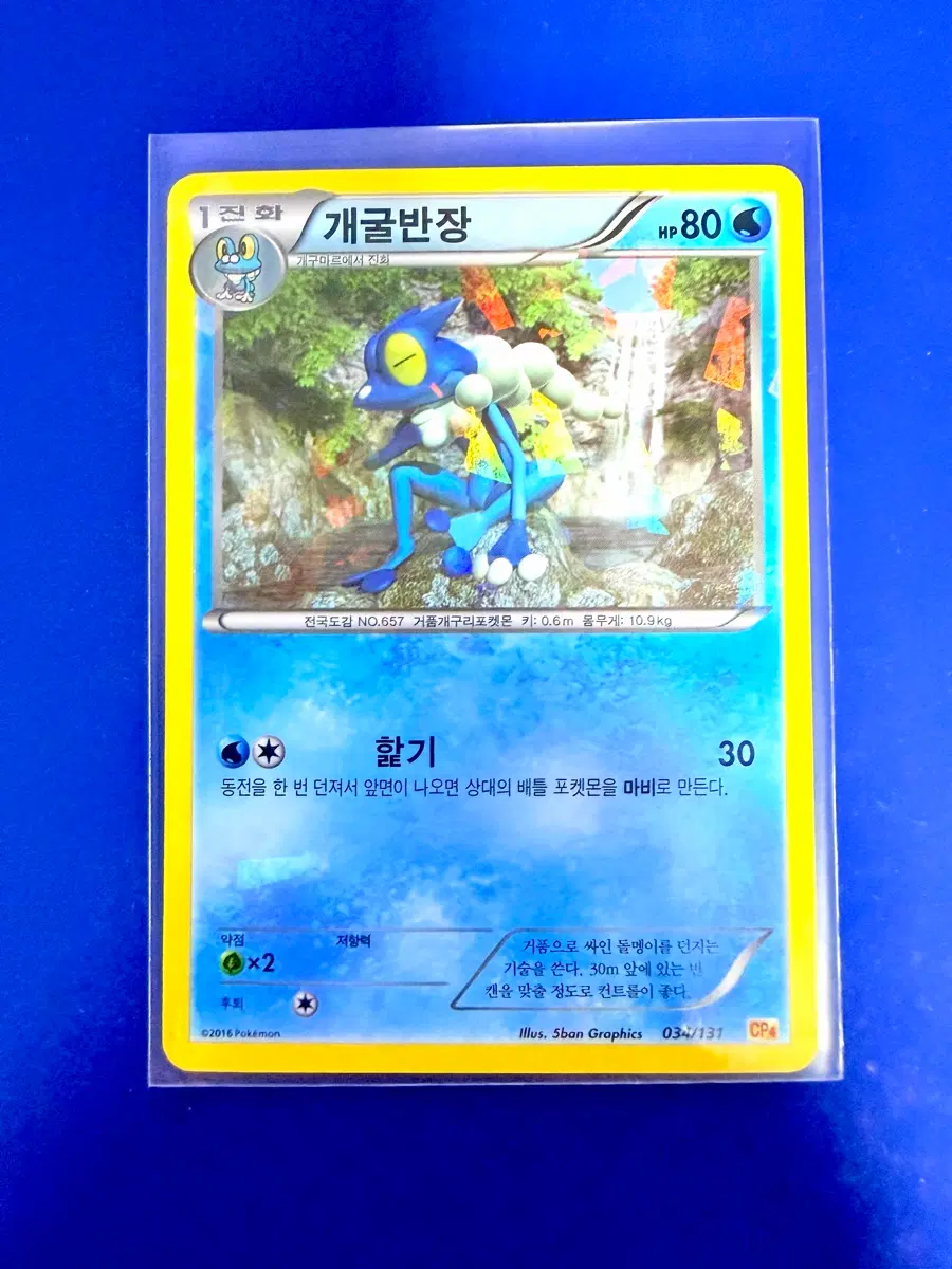포켓몬카드 2016년 고대카드 CP4 개굴반장 반짝이 카드