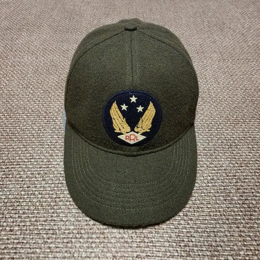 RRL 더블알엘 로고 울 펠트 볼 캡
