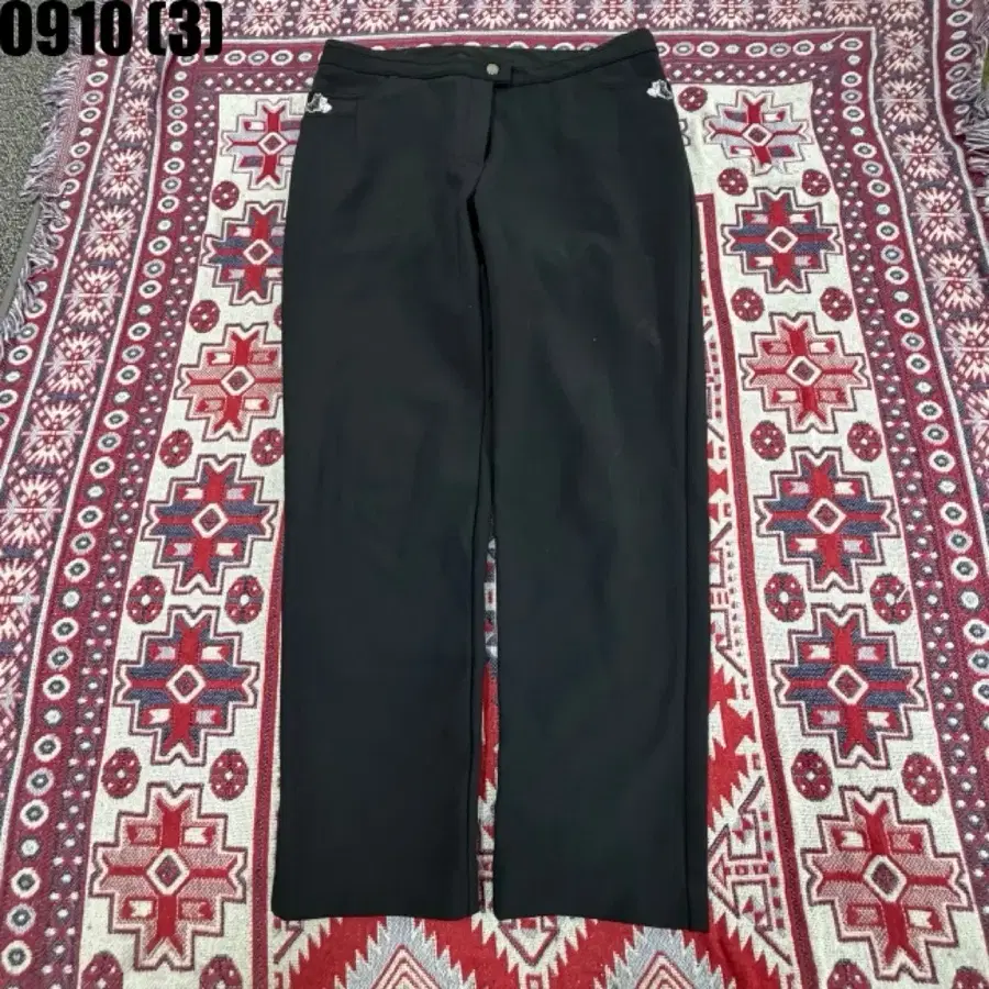 블랙앤화이트 블랙 슬랙스 바지 0910