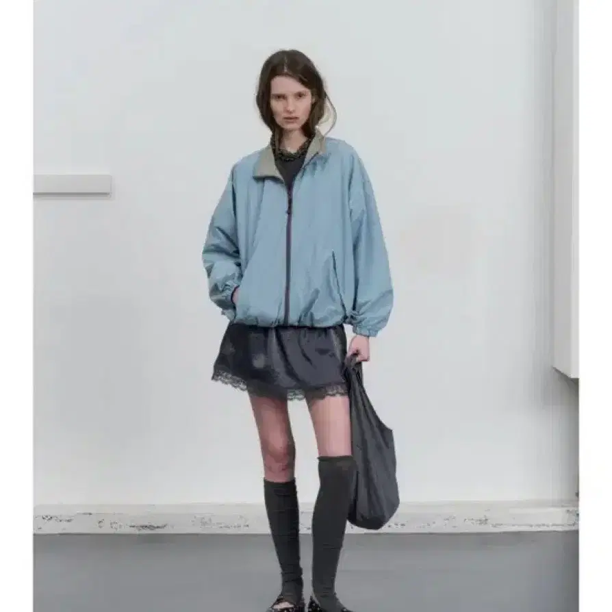 포에토 foeto mini stain skirt 차콜 네이비