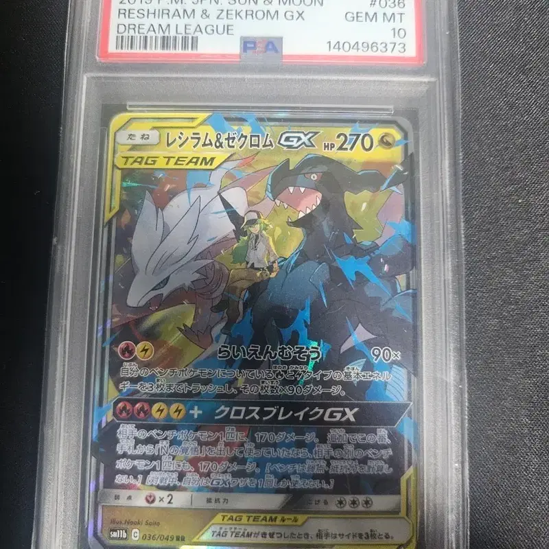 포켓몬카드 레시라무&제크로무 GX 드림리그 PSA10