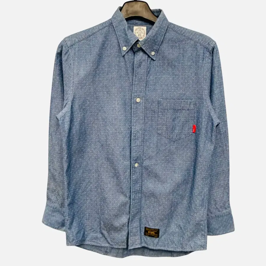 Wtaps 더블탭스 도트 패턴 샴브레이 셔츠 S