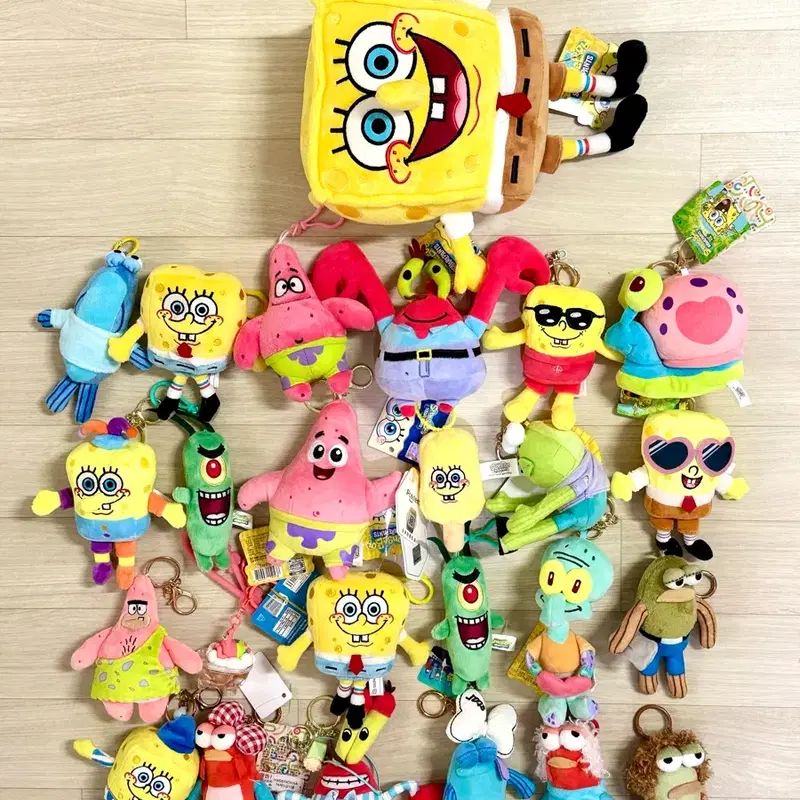 sponge bob스폰펀지밥 뚱이 비키니시티플랑크톤친구들 중형인형뽑기열쇠가방고리키링(개당