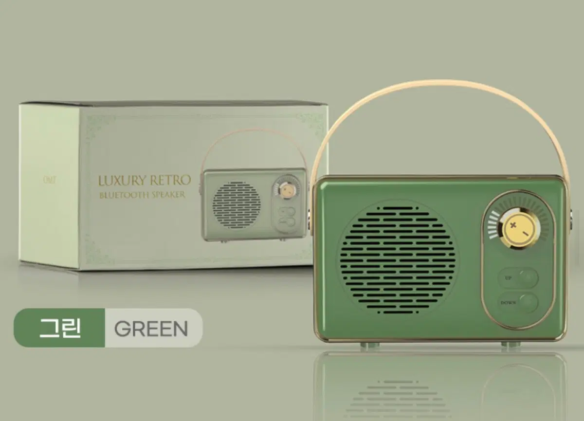 Retro Bluetooth Speaker Green (New Product)