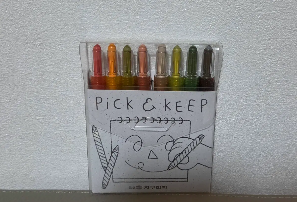 지구화학 Pick & KEEP 가을색 8색 미니 색연필