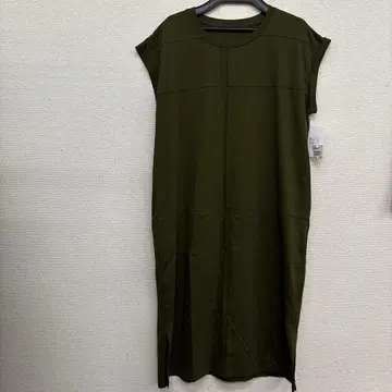 새상품 택 포함 mei-mei 카키 롱 원피스 포켓 부착