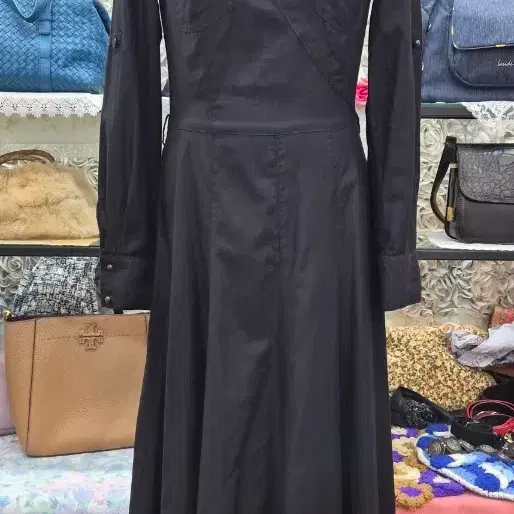ZARA 자라 면 100% 롱원피스 55 66