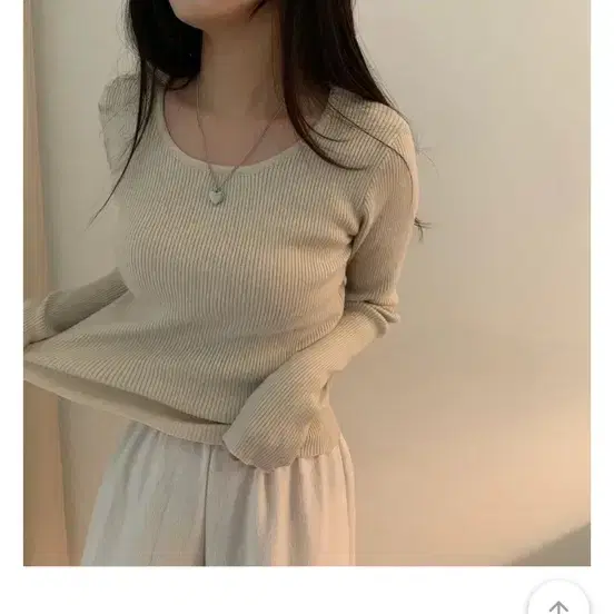 에이블리 무지 골지 니트
