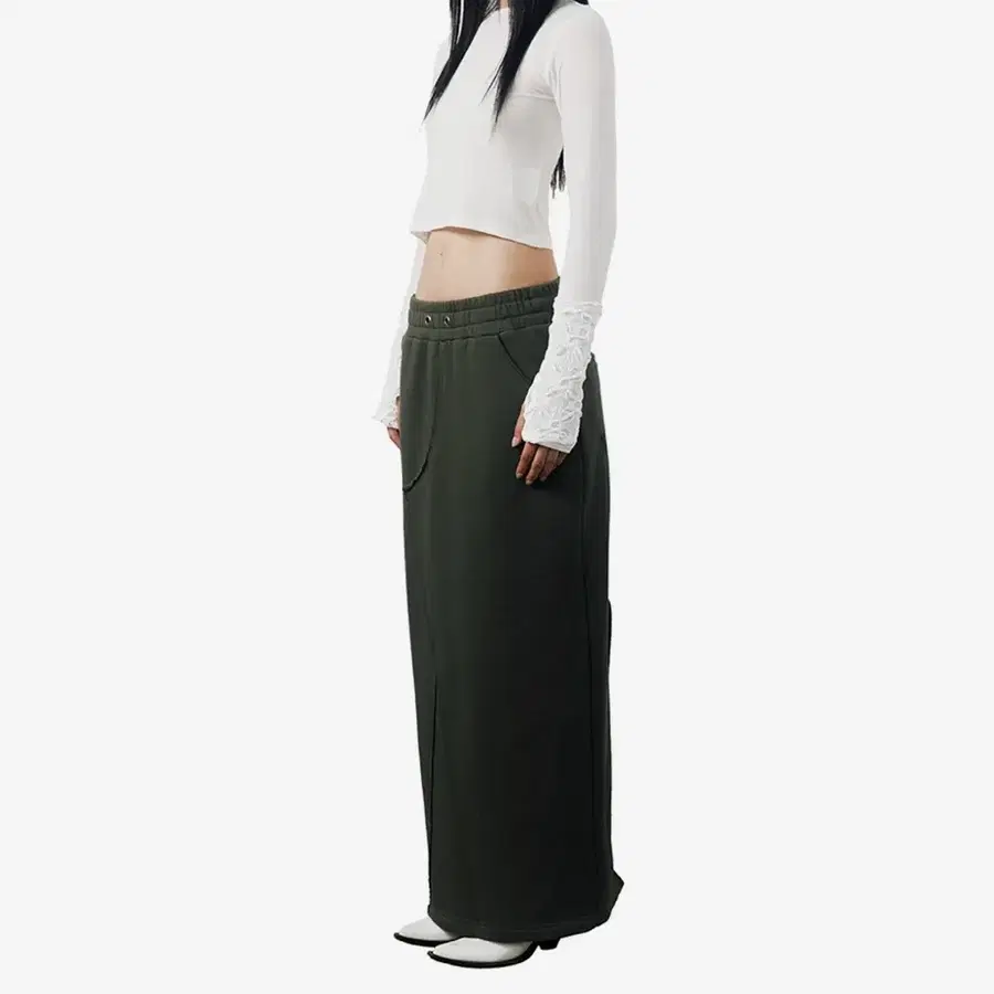 웻태그 스커트 SLAY DAY MAXI SWEAT SKIRT