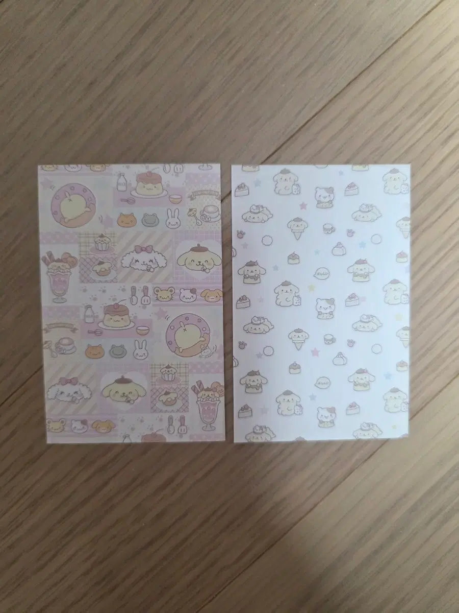 폼폼푸린 양면 바인더대지 8.5x5.5 포토카드 포장용품