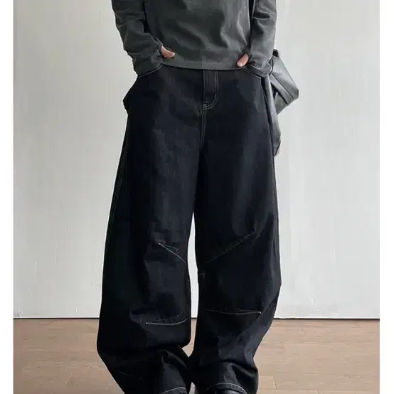 무드 논페이드 데님 펜츠