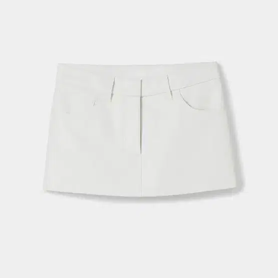 seo FAUX LEATHER MINI SKIRT WHITE