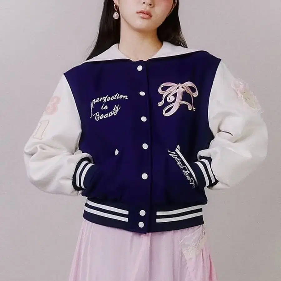 졸리레이드 앤야 바시티 자켓 네이비