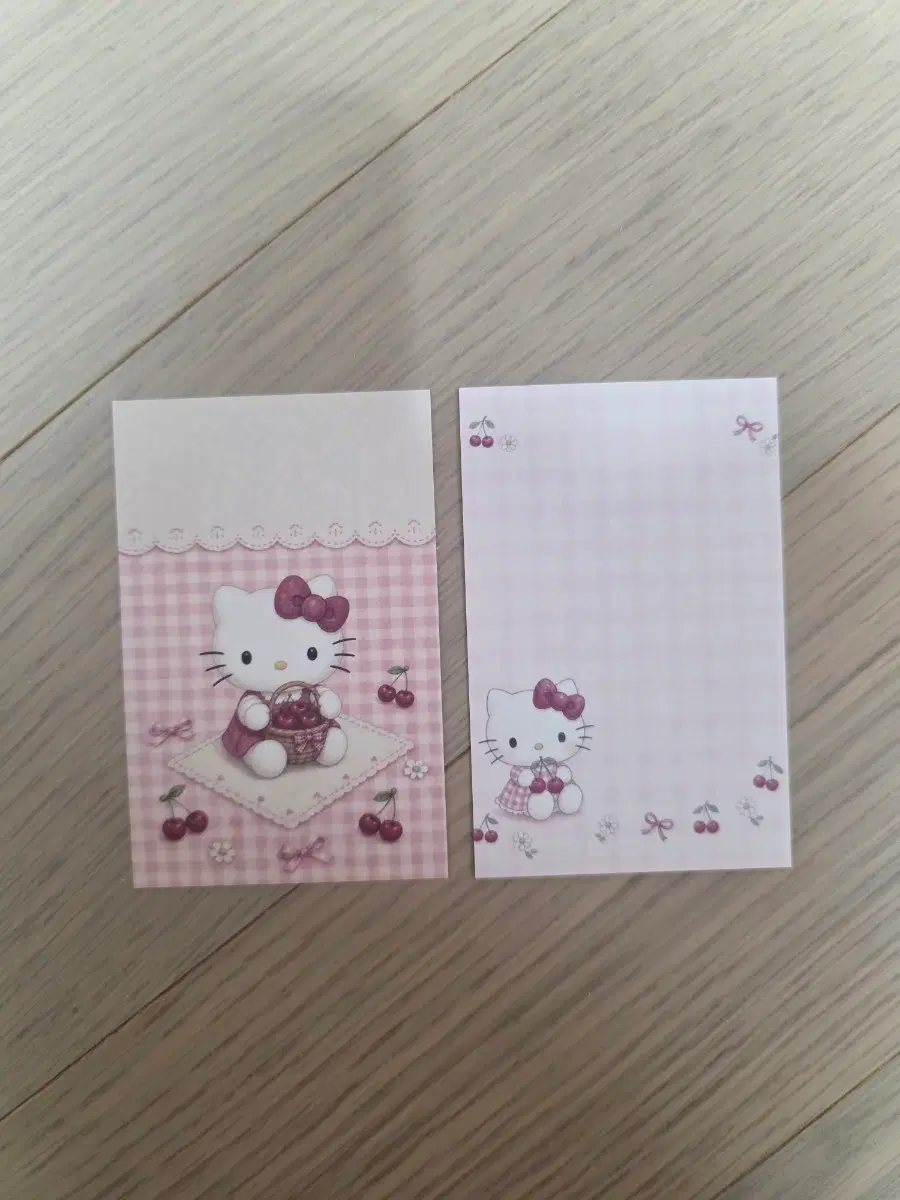 체크 키티 양면 바인더대지 8.5x5.5 포토카드 덧대지 포장용품