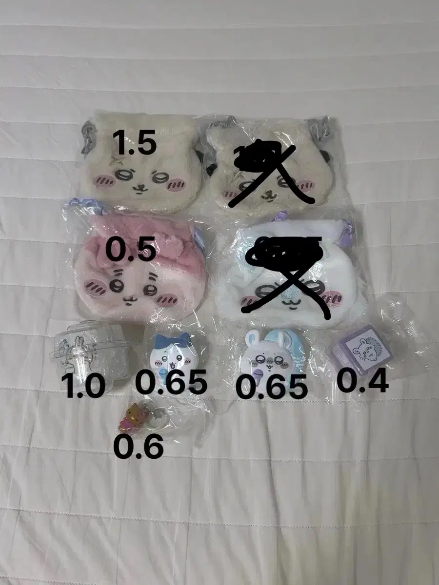 먼작귀 치이카와 페이스 파우치 스탬프 라이트 클립 술잔 도장 가챠 양도
