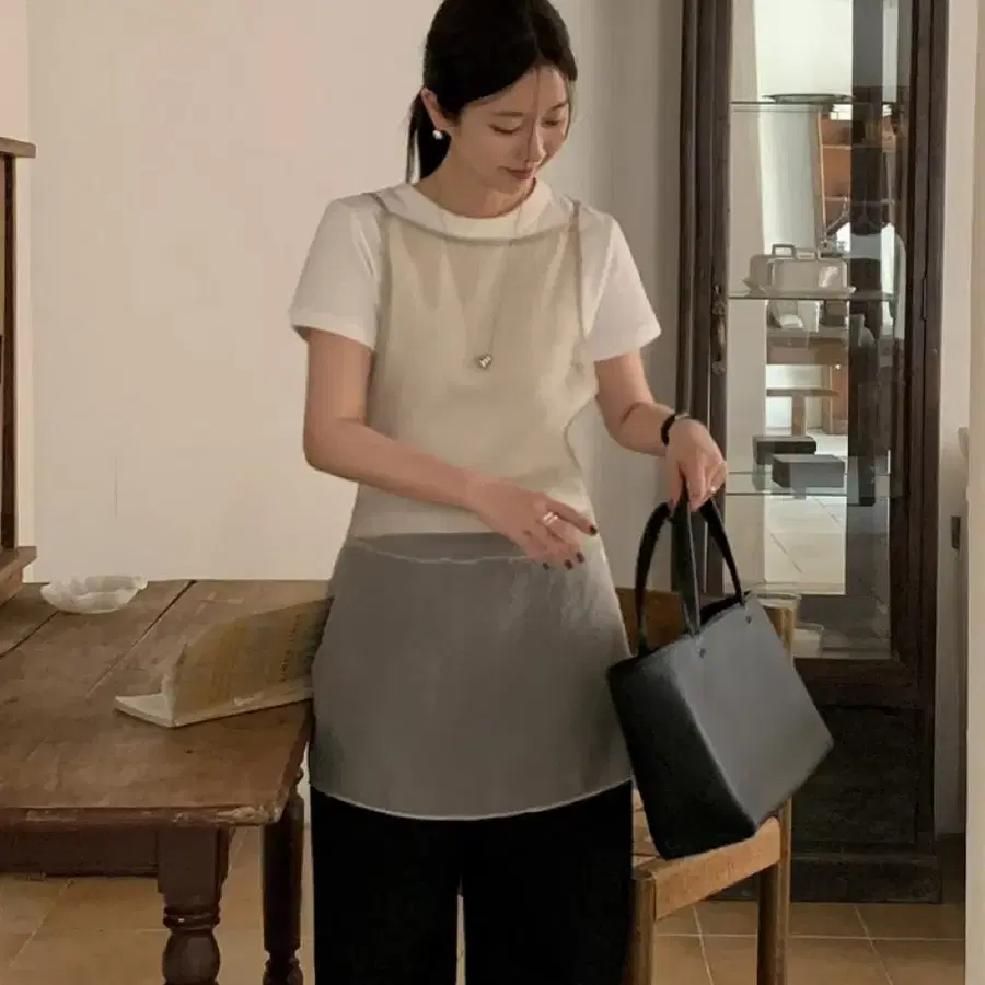어리틀빗 샤인 레이어드 뷔스티에 탑