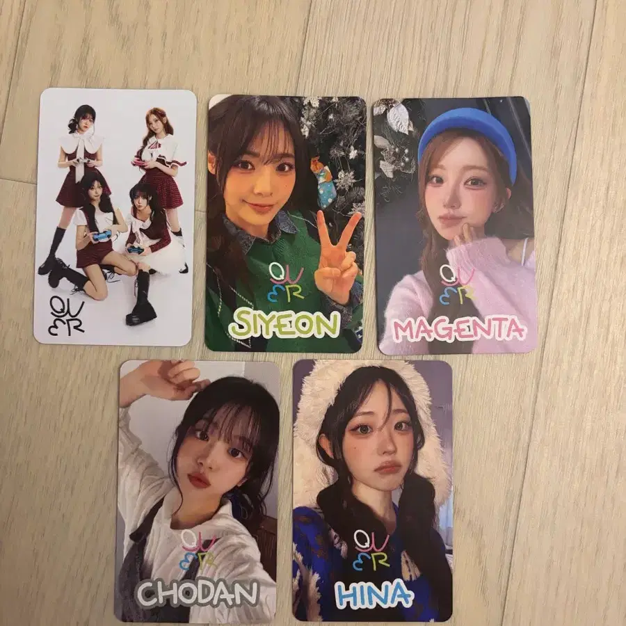 QWER 플스 포카 5장