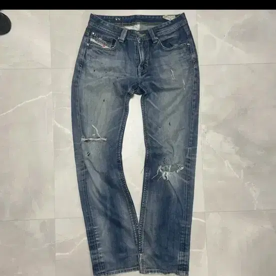 디젤X아디다스 워싱 데미지 청바지 31