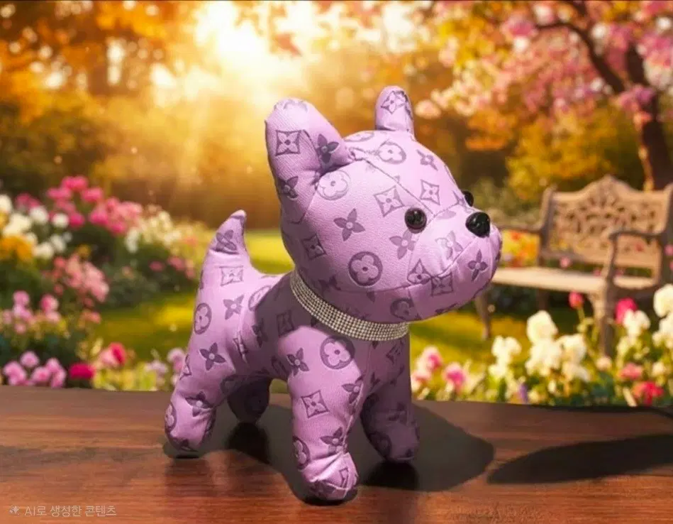 강아지 가죽 인형 30cm