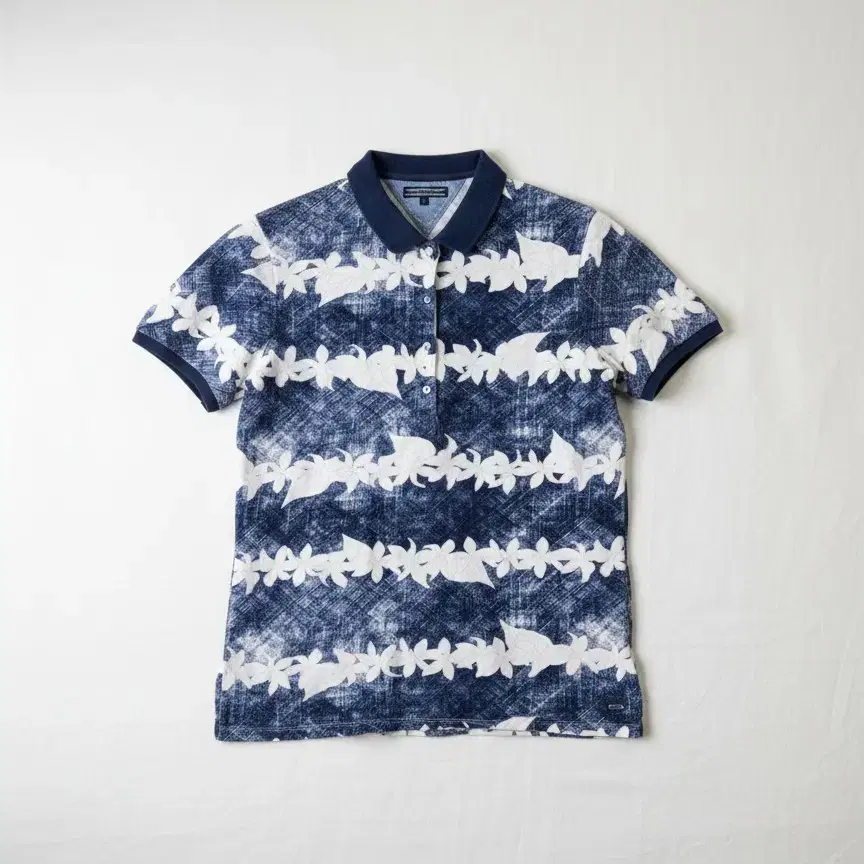 [TOMMY HILFIGER] 플라워 패턴 폴로 티셔츠