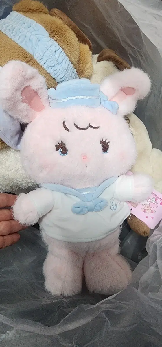 정품 인형 토끼 마린룩 핑크