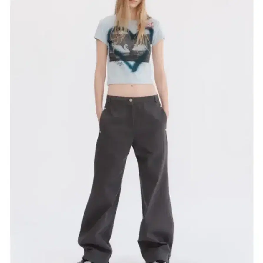 더오픈프로덕트 SLIM ROUNDING PANTS, GRAY